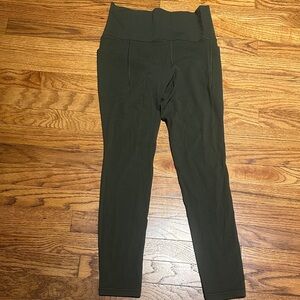 Athleta Olive Green Salutation Leggings